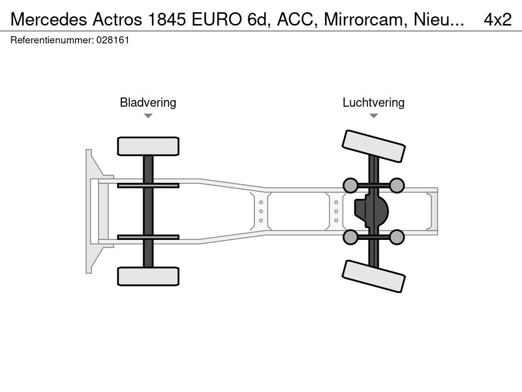 Mercedes Actros 1845 EURO 6d, ACC, Mirrorcam, Nieuwe banden