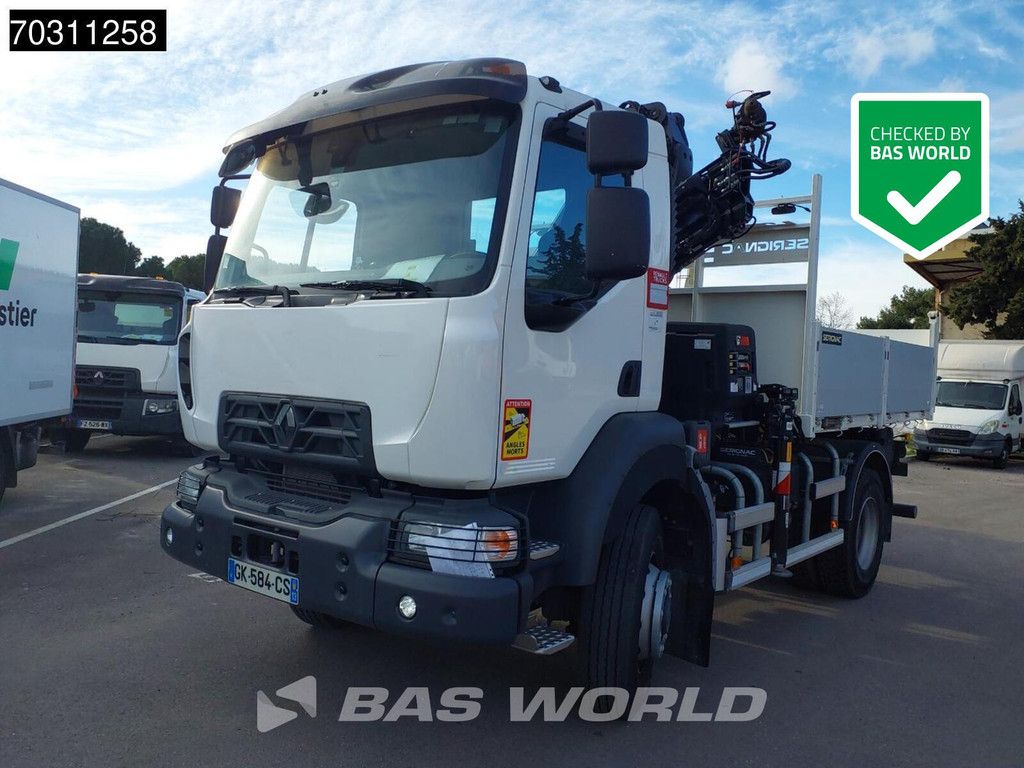 Renault D 280 4X4 HIAB X-HIDUO 118 Kran Crane Tipper Automatic Euro 6
