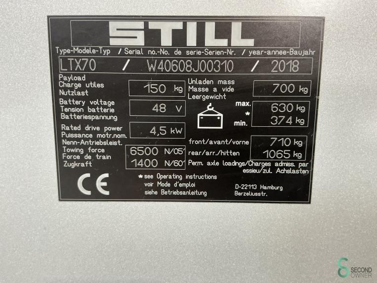 Tractors Electric Still LTX70 2018
