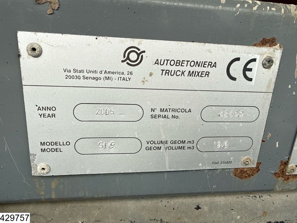 MAN TGA 35 360 8x4, CIFA, 9m3, Manual