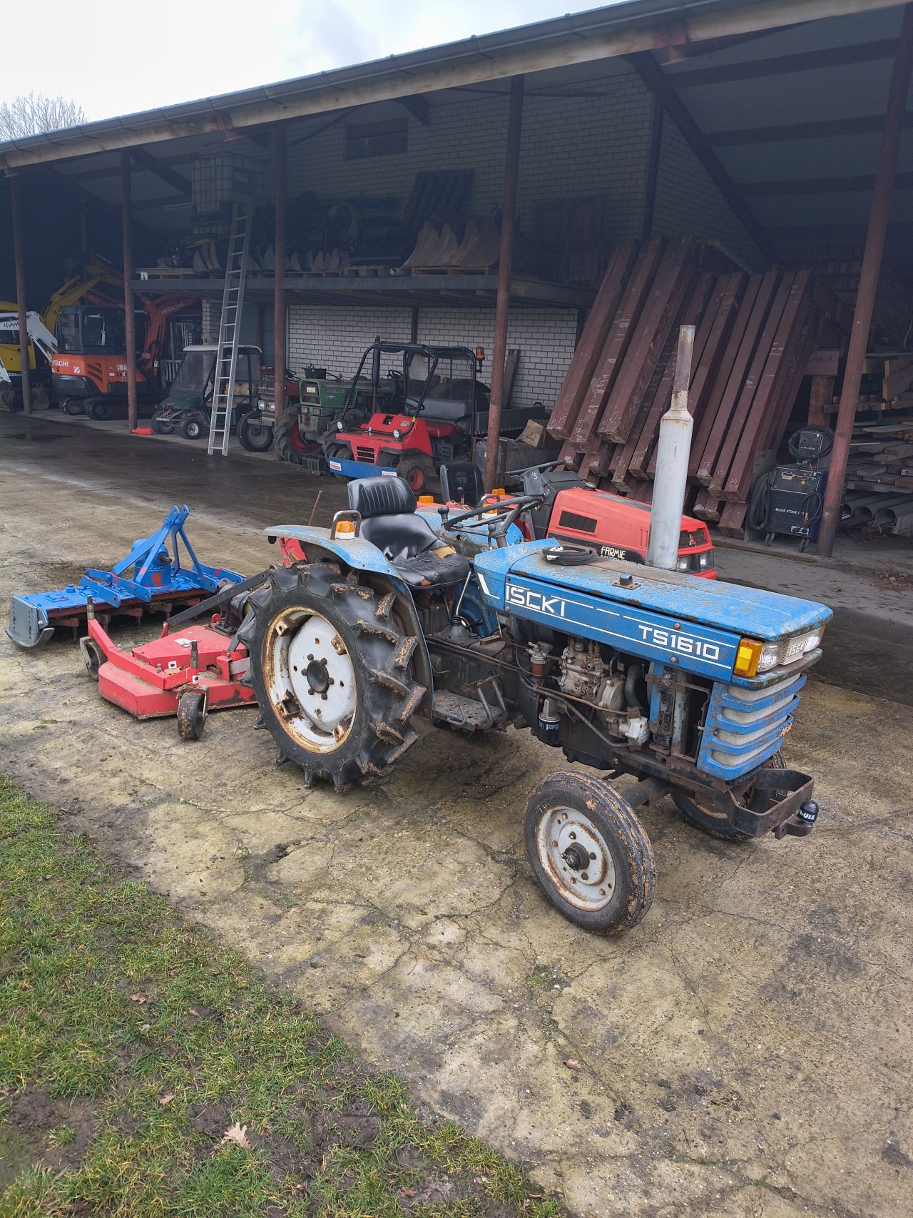 Iseki minitrekker Mitsubishi 4x4 met ciclomaaier rotorkop frees