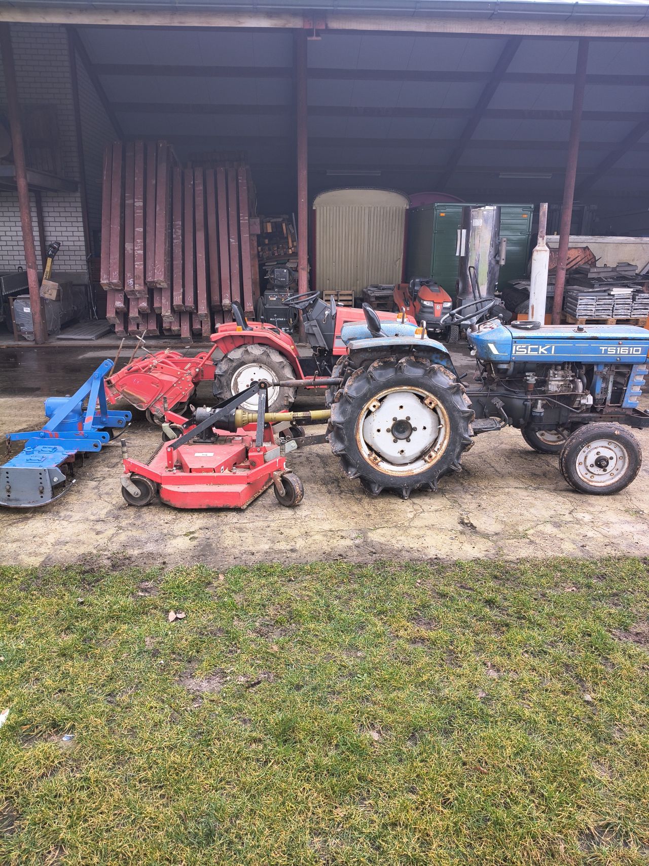 Iseki minitrekker Mitsubishi 4x4 met ciclomaaier rotorkop frees