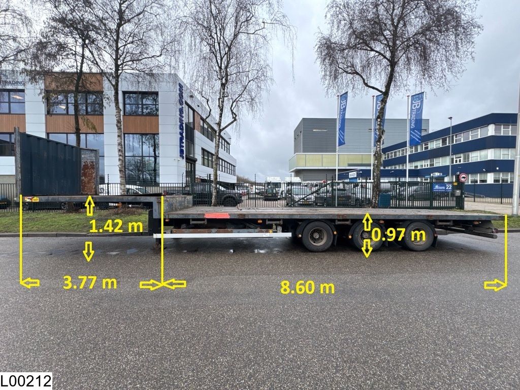 Trailor open laadbak Lift axle