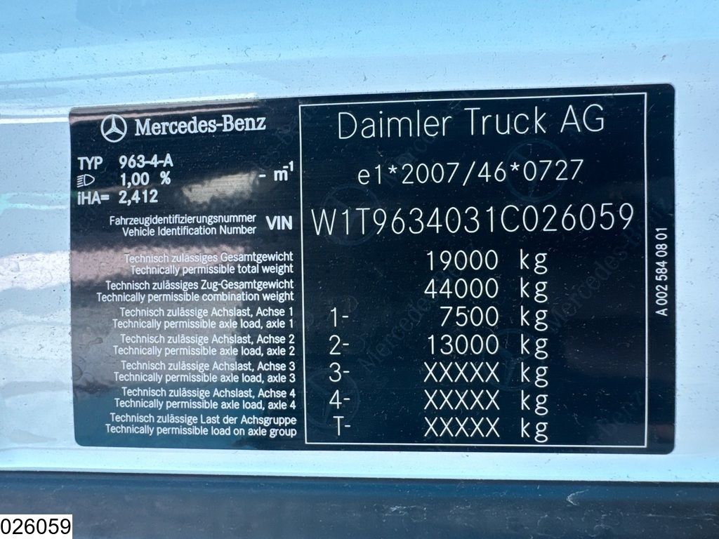 Mercedes Actros 1845 EURO 6d, ACC, Mirrorcam, New tyres