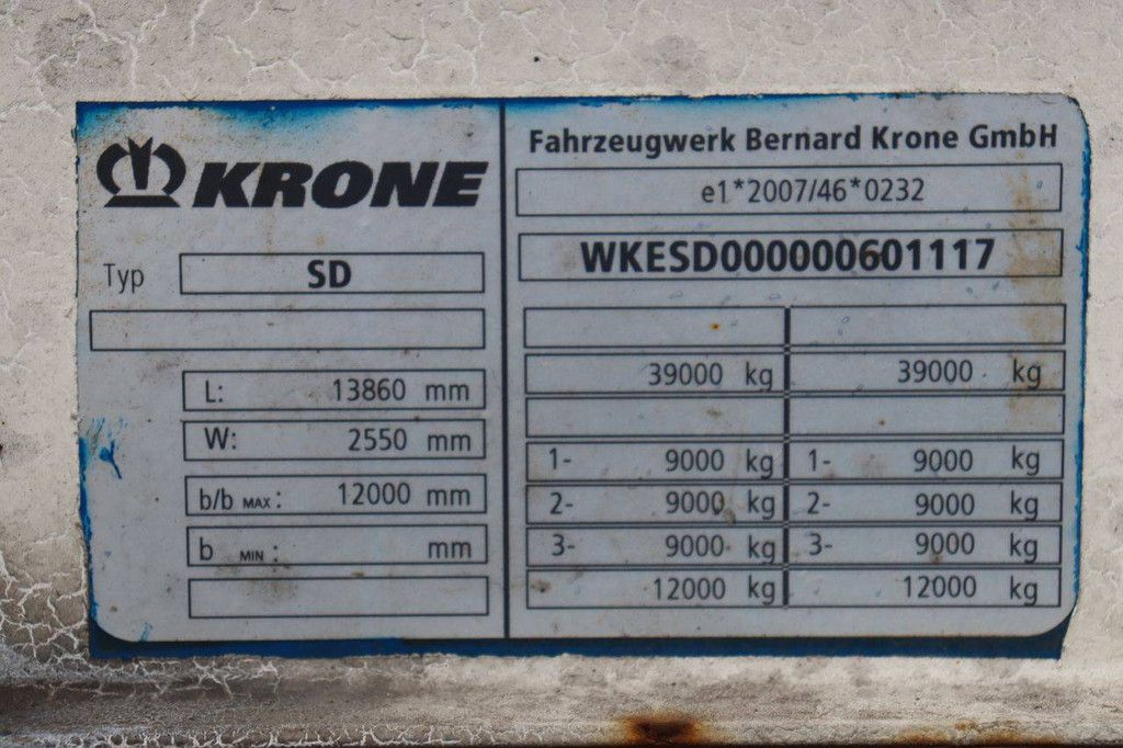 Schiebeplanenauflieger Krone Auflieger Curtainsider Mega 2013