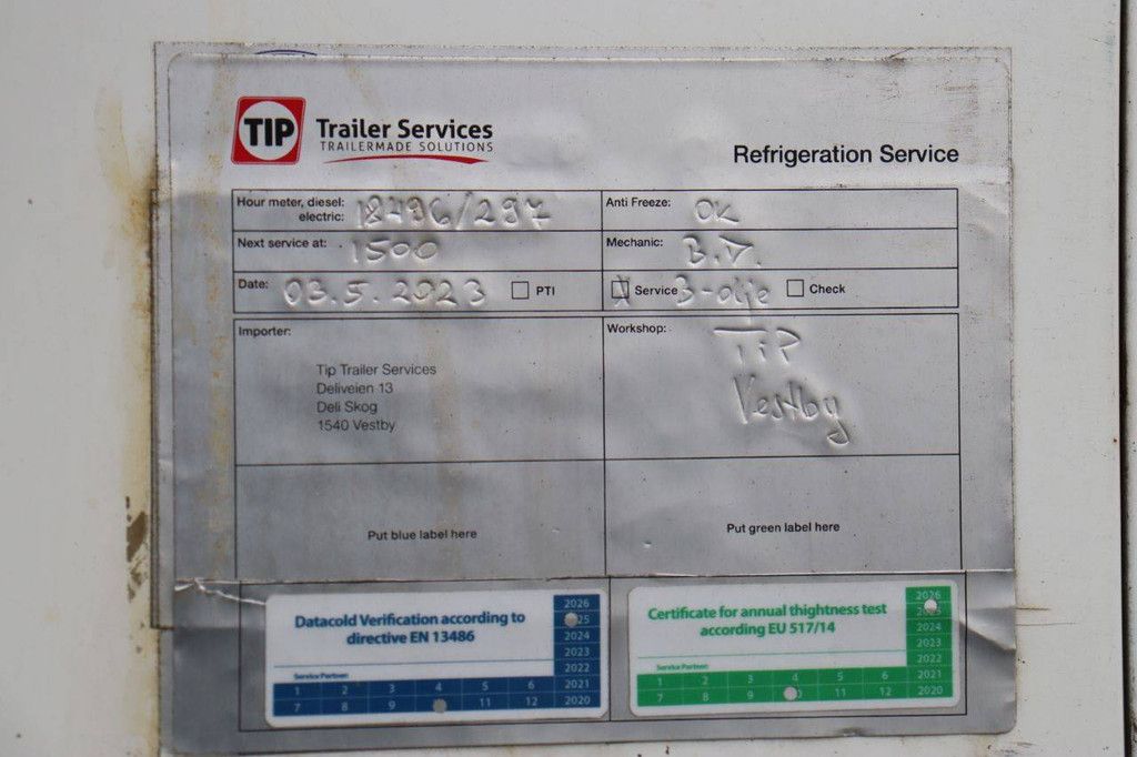 Reefer Semitrailer Schmitz Cargobull Auflieger Tiefkühler Multitemp 2017