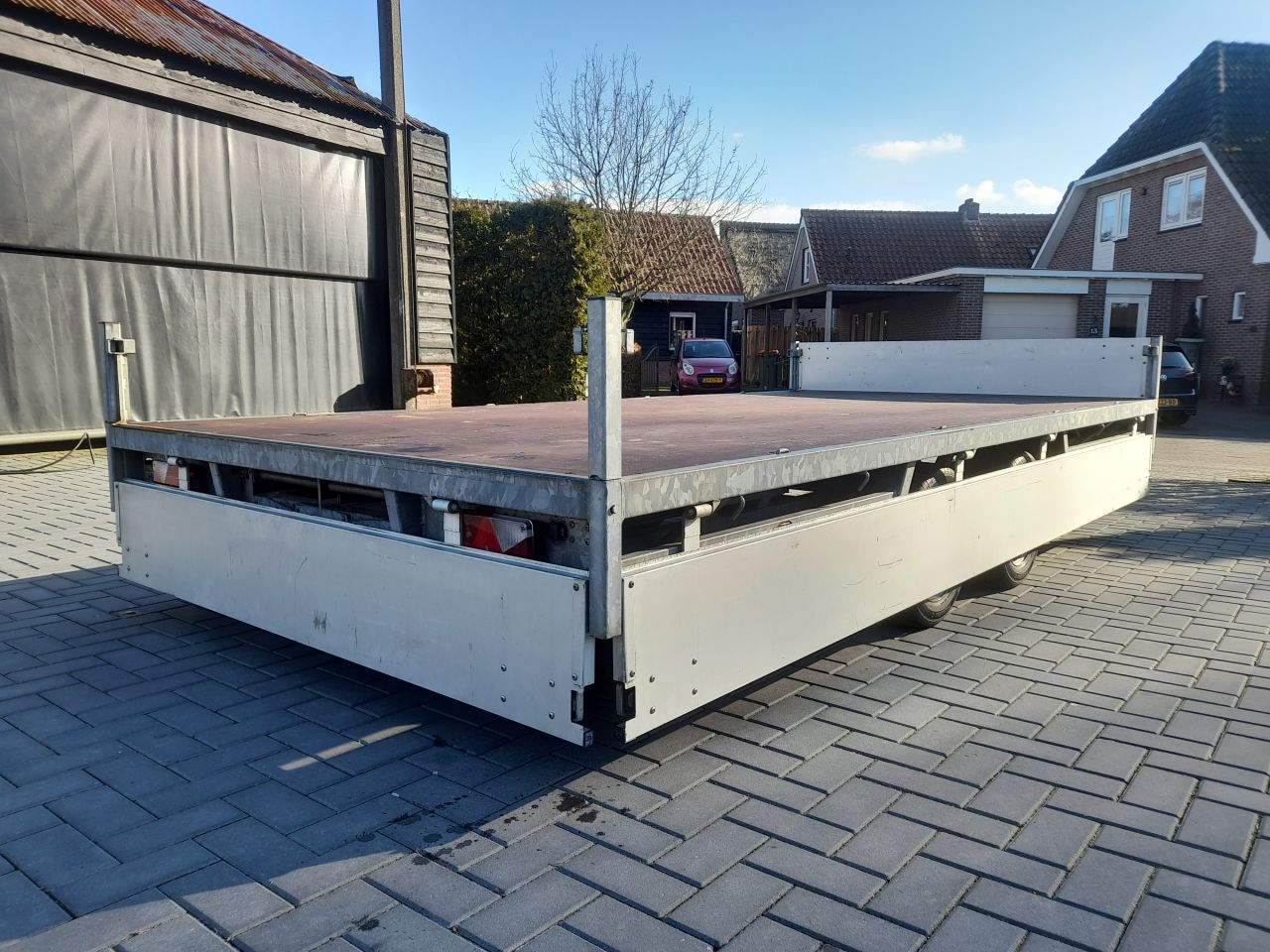 Hulco medax plateauwagen aanhanger trailer met oprijplaten