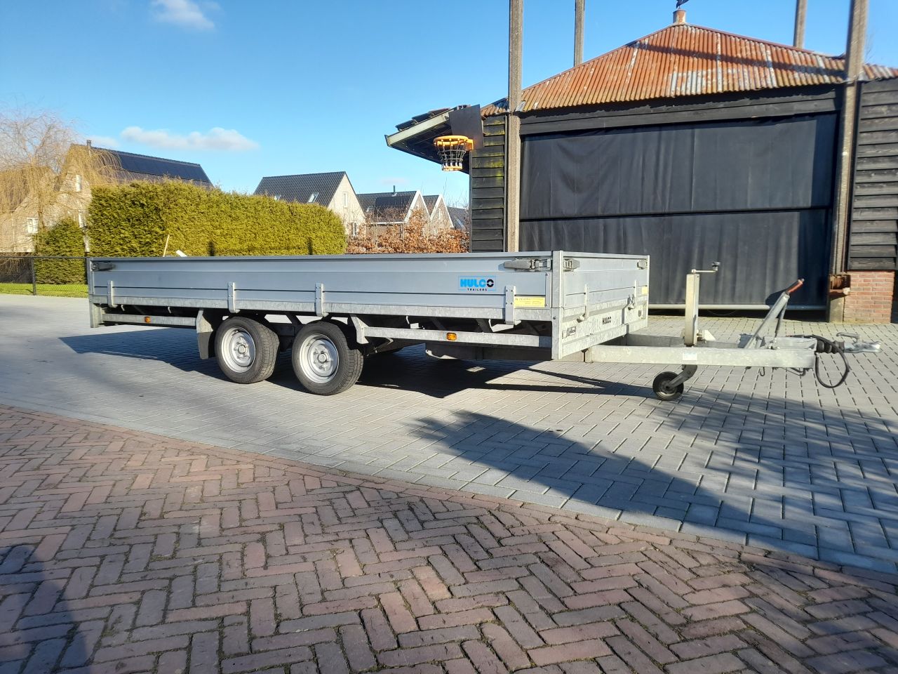 Hulco medax plateauwagen aanhanger trailer met oprijplaten