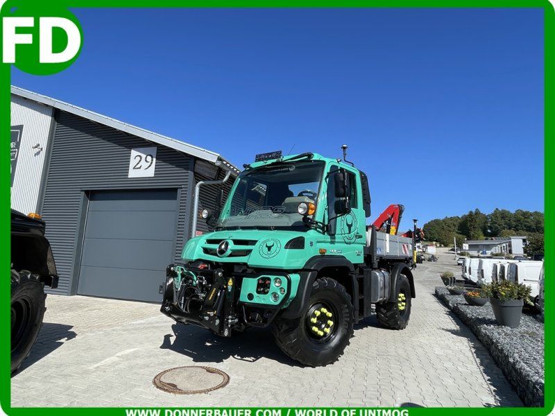 Mercedes-Benz Unimog U318 mit Kran, Forstgreifer, Multitalent, 1a Zustand , nu