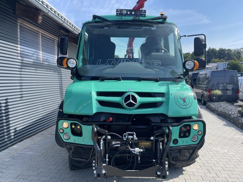 Mercedes-Benz Unimog U318 mit Kran, Forstgreifer, Multitalent, 1a Zustand , nu