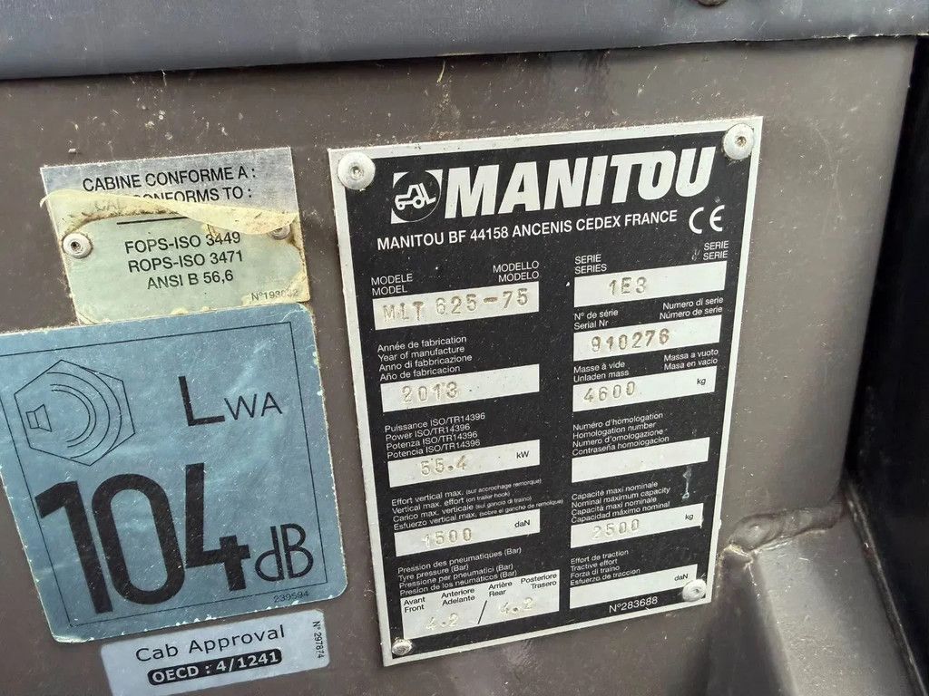 Manitou mlt 625-75 Verreiker