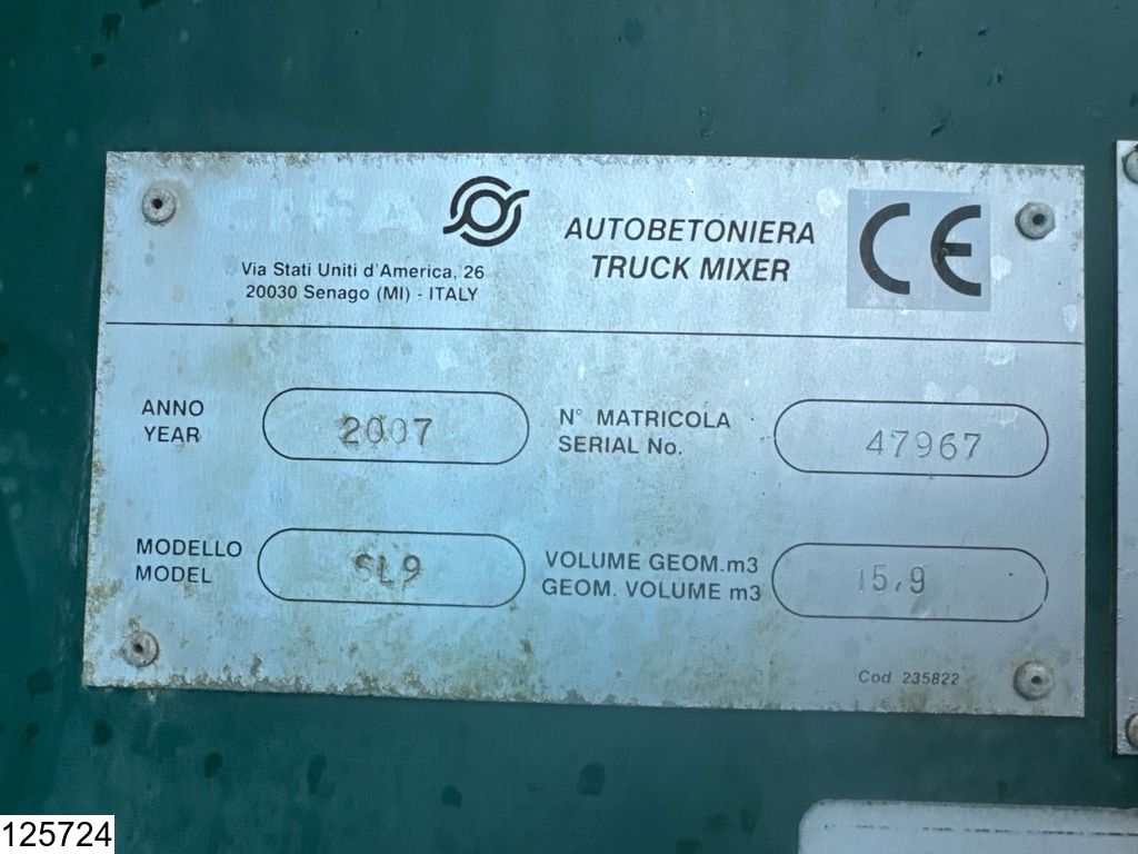 Scania P 380 EURO 4, Cifa 9m3, Steel suspension, Manual