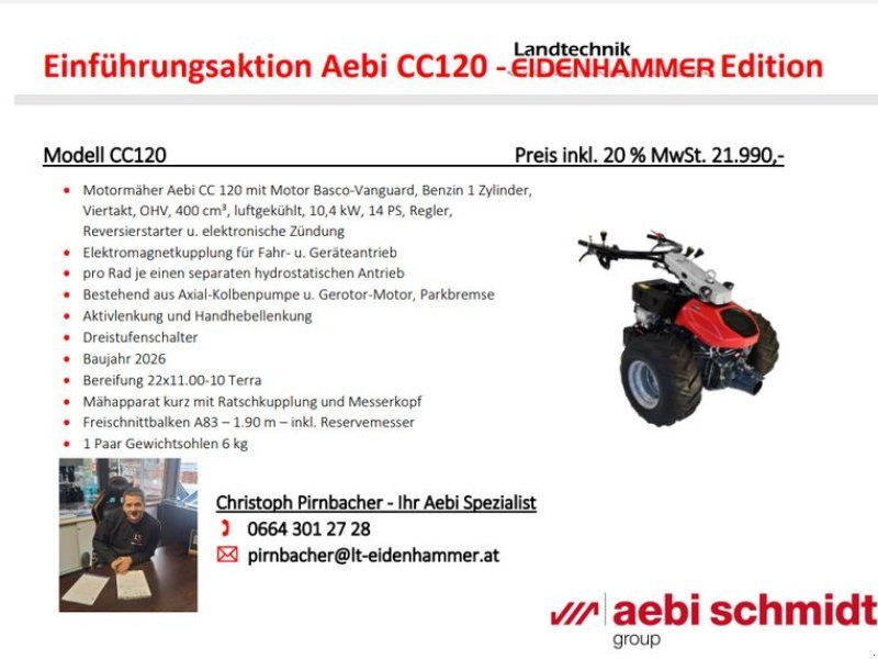 Aebi CC 120 Einführungsaktion