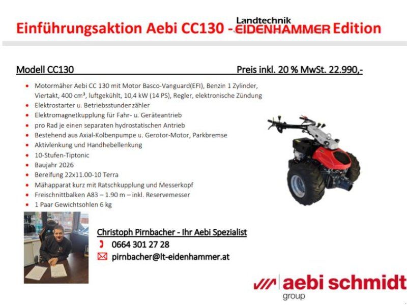 Aebi CC 130 Einführungsaktion