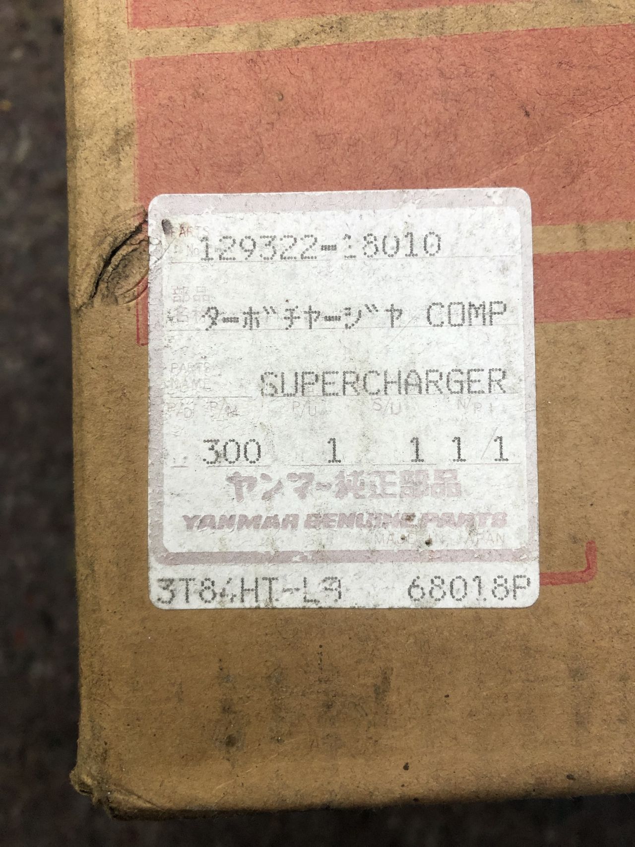 Yanmar Turbo Nieuw! 129322-28010 3T84HT