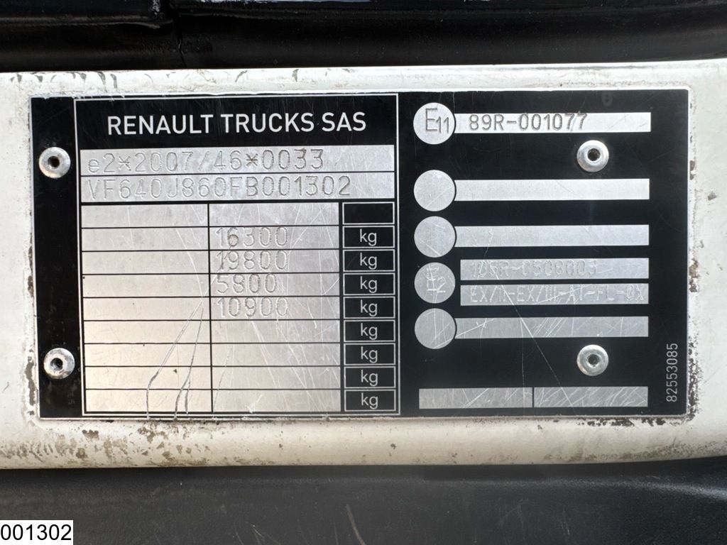 Renault D 16 280 EURO 6, Magyar, 11.330 Liter, 4 Comp