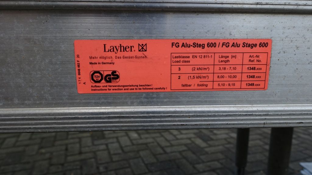 Aluminium Loopbrug 480 Cm