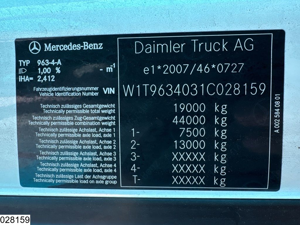 Mercedes Actros 1845 EURO 6d, ACC, Mirrorcam, New tires