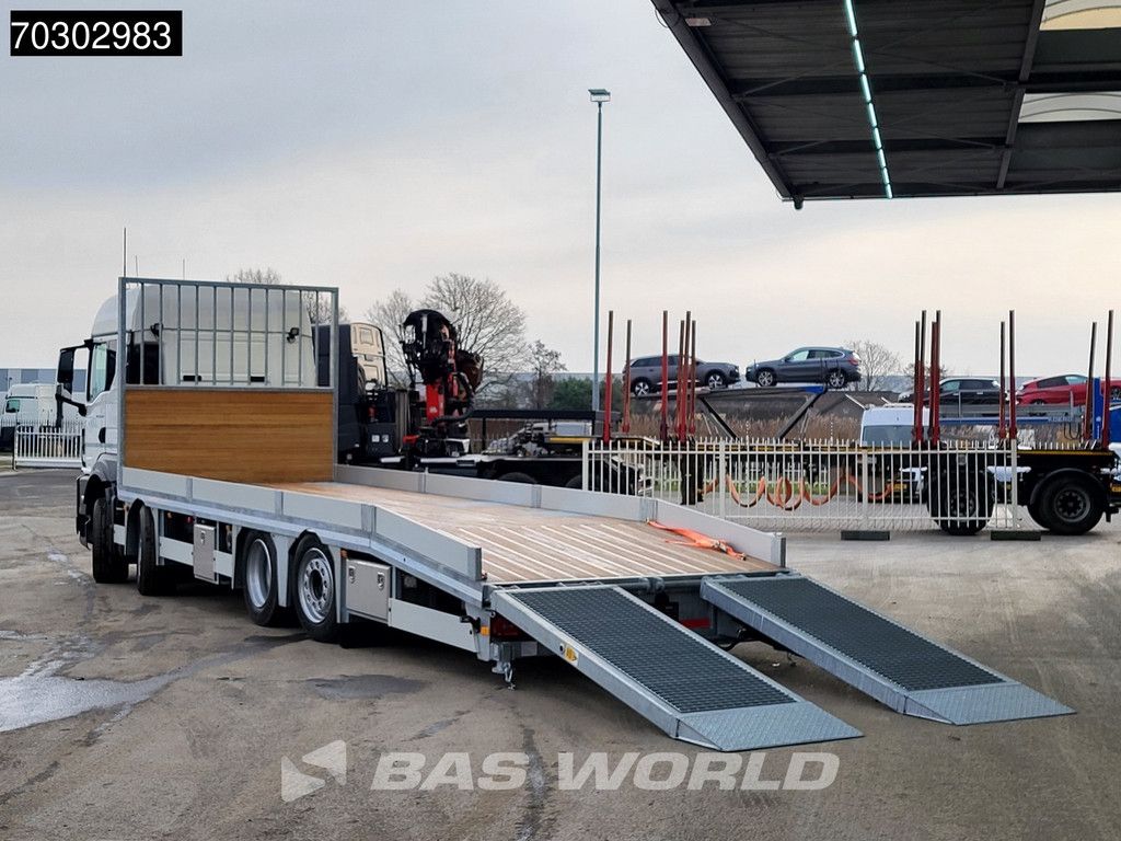 MAN TGS 35.520 8X2 NEW! Oprijwagen Machine transporter Hydraulic ramps Lift+Steering axle