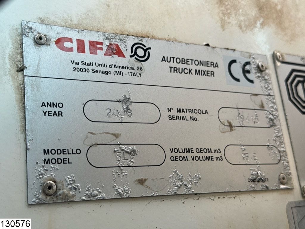 Scania P 380 EURO 4, Cifa 9m3, Steel suspension, Manual