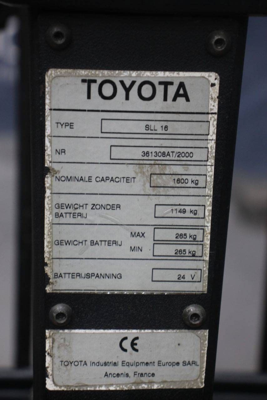 Toyota SLL 16 Elektrostapler 1600 kg 2000