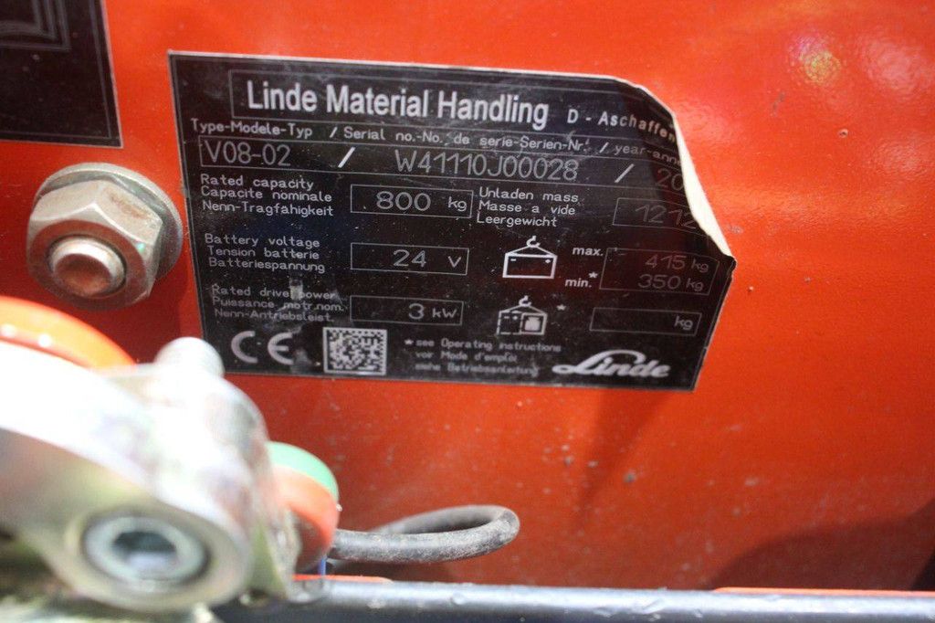 Order picker Linde V08-02 Electric 800kg