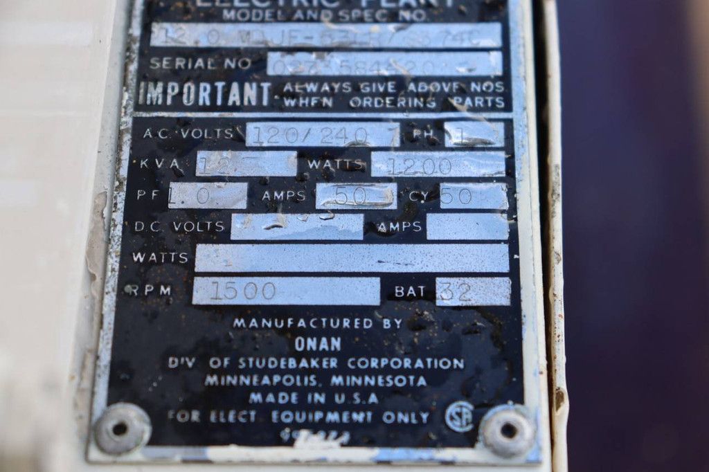 Generator Onan 12.0 MDJF Diesel 12kVA