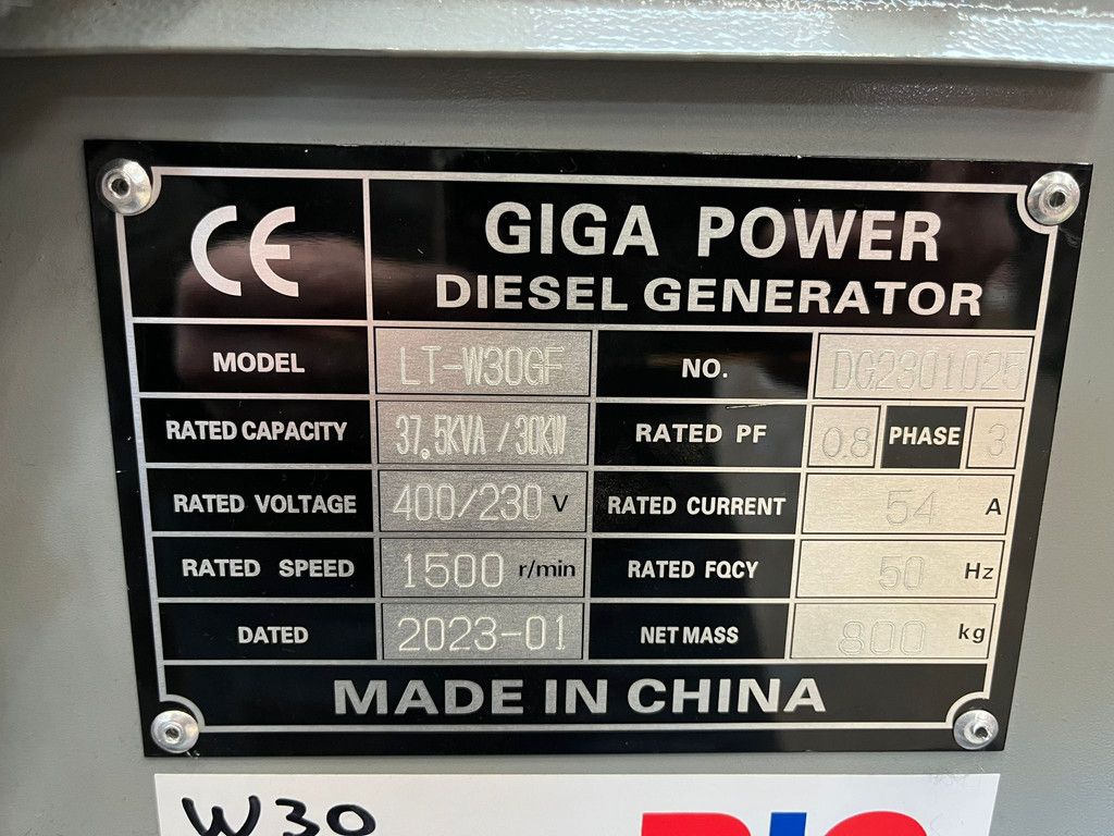 Giga power LT-W30GF 37.5 kVA silent generator