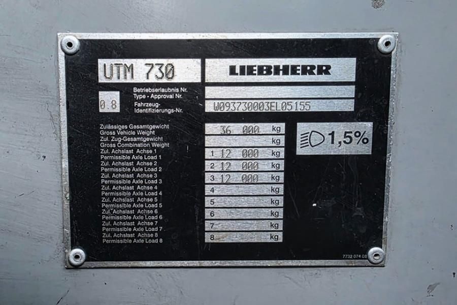 Liebherr LTM1045-1 As-Is, Diesel, 6x6x6 Drive, 45t Capacity