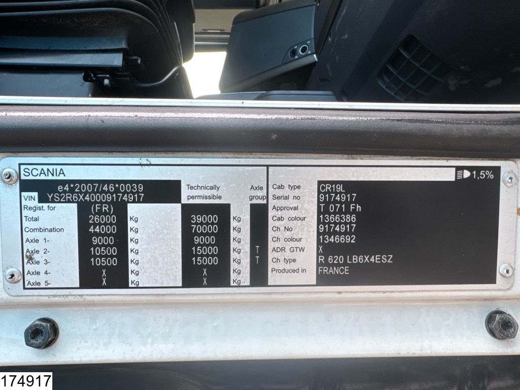 Scania R 620 6x4, EURO 5, Palfinger, Retarder, Manual