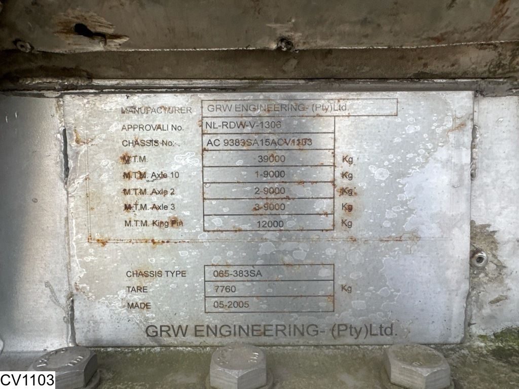 GRW Chemie 37.500 Liter, 1 Comp, Lift axle