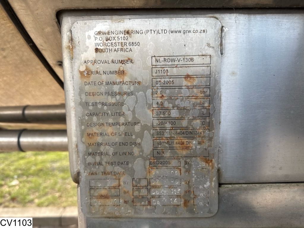 GRW Chemie 37.500 Liter, 1 Comp, Lift axle