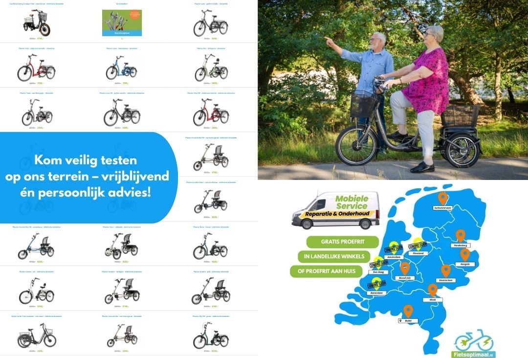 Elektrische driewielfiets voor ouderen & mindervaliden