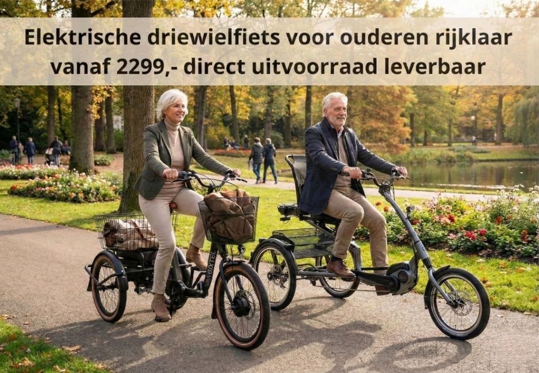 Elektrische driewielfiets voor ouderen & mindervaliden