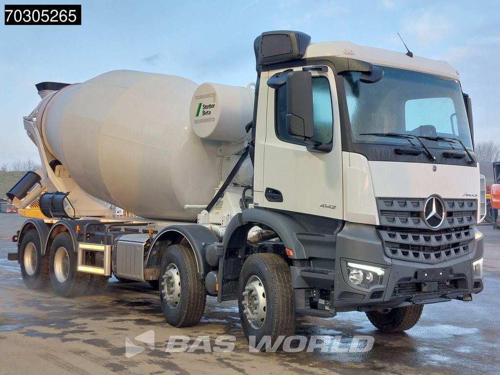 Mercedes Arocs 4142 8X4 NEW 12m3 Stetter Mixer Big-Axle Steelsuspension Automatic Euro 6