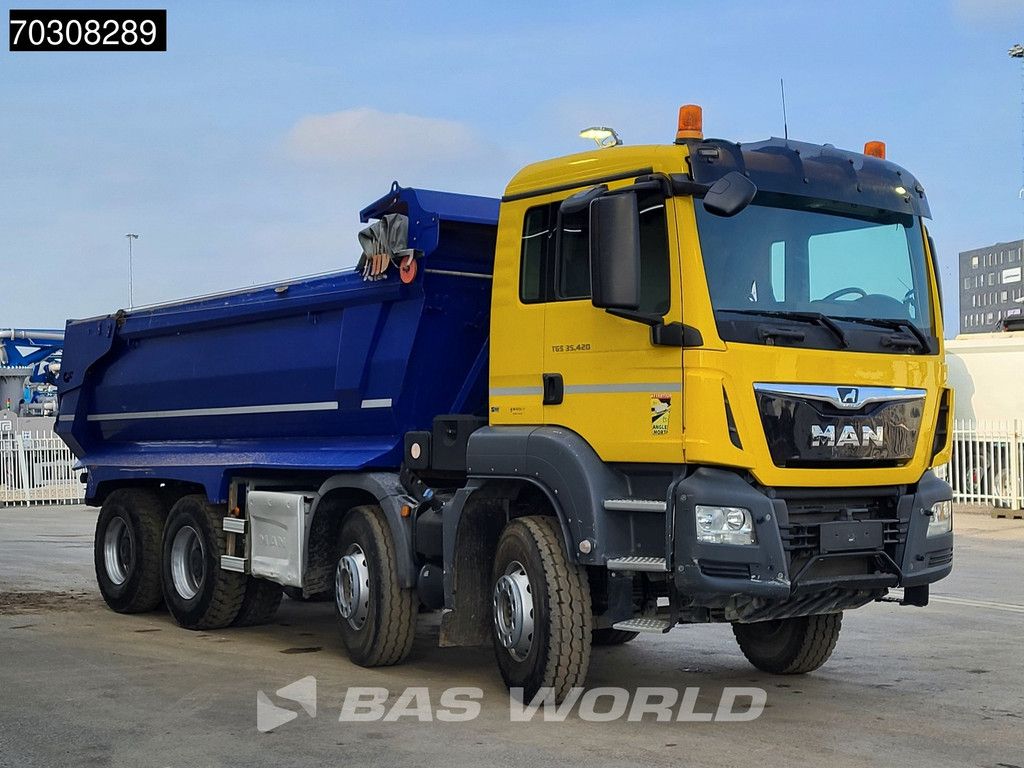 MAN TGS 35.420 8X4 15m3 CIF Bennes tipper Steel Suspension Big-Axle Automatic Euro 6