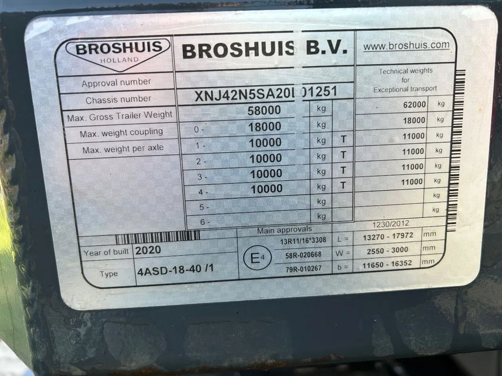 Broshuis 4 ASD 18-40 | 4700 MM EXTENSION | POWERSTEERING !!! |
