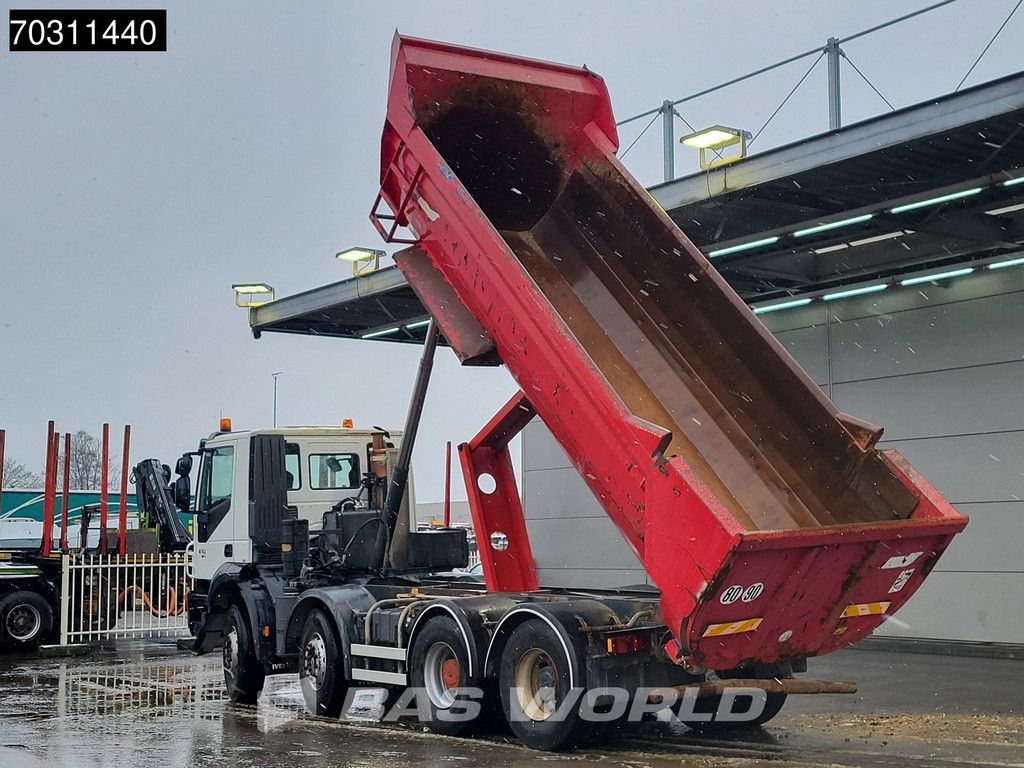 Iveco Trakker 410 8X4 15m3 Bennes Marrel tipper Steelsuspension Bog-Axle Manual Euro 4
