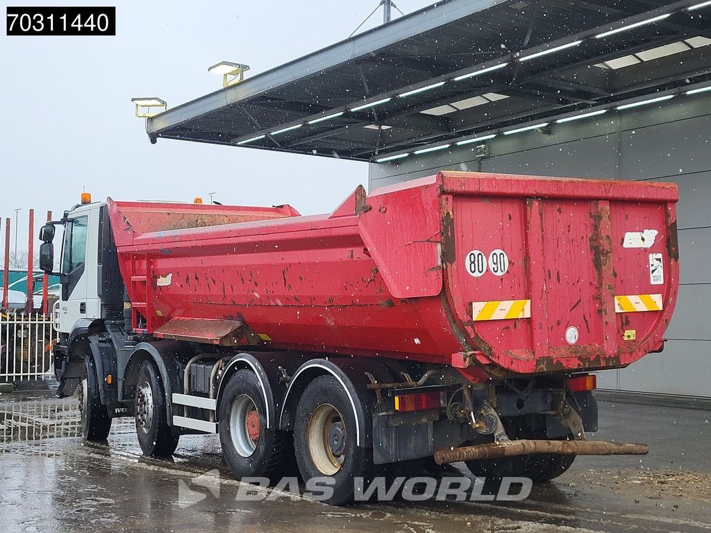 Iveco Trakker 410 8X4 15m3 Bennes Marrel tipper Steelsuspension Bog-Axle Manual Euro 4
