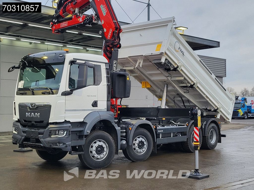 MAN TGS 35.440 8X4 NEW! FASSI F365RA.2.26 E-Dynamic Crane + Jib 5m3 KH 3-way tipper