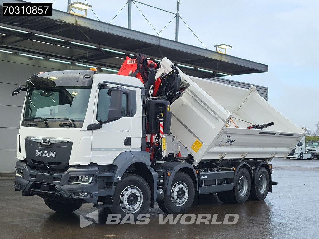 MAN TGS 35.440 8X4 NEW! FASSI F365RA.2.26 E-Dynamic Crane + Jib 5m3 KH 3-way tipper