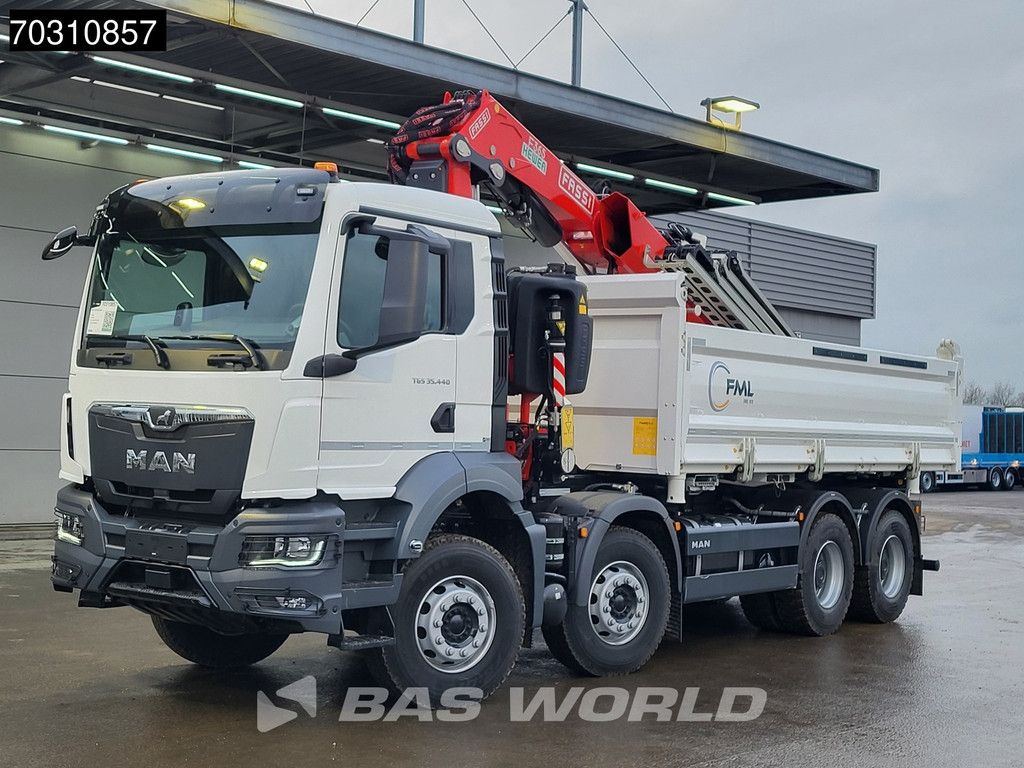 MAN TGS 35.440 8X4 NEW! FASSI F365RA.2.26 E-Dynamic Crane + Jib 5m3 KH 3-way tipper