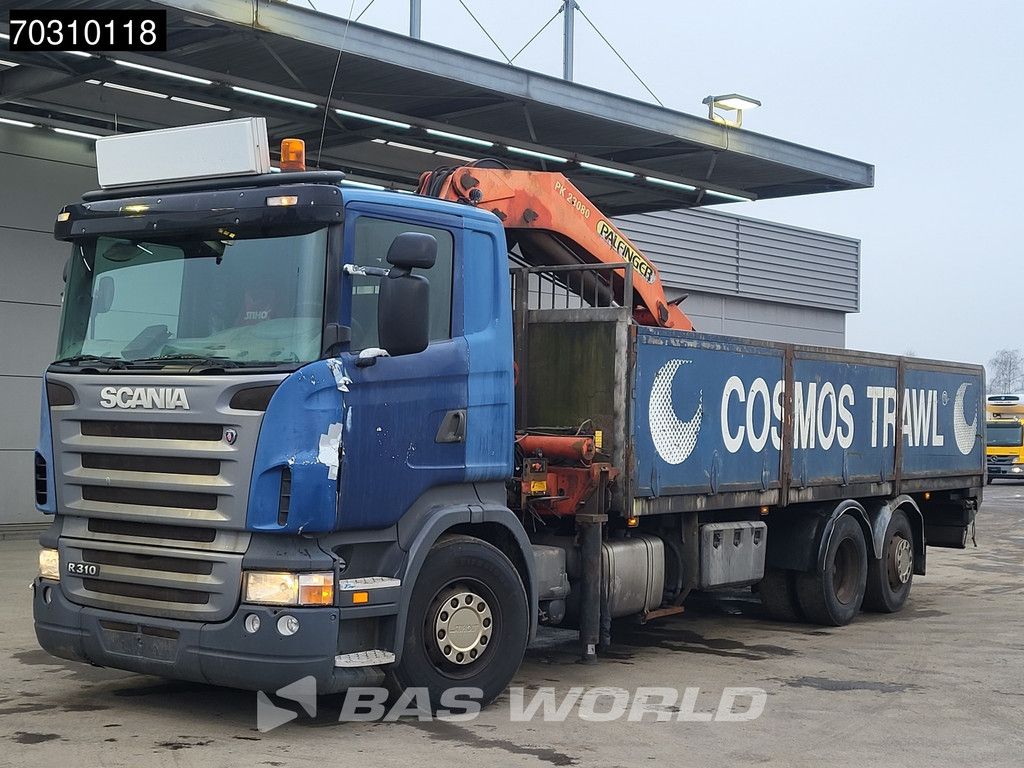 Scania R R310 6X2 Palfinger PK23080 Crane Lift+Steering axle 3-pedals Euro 3