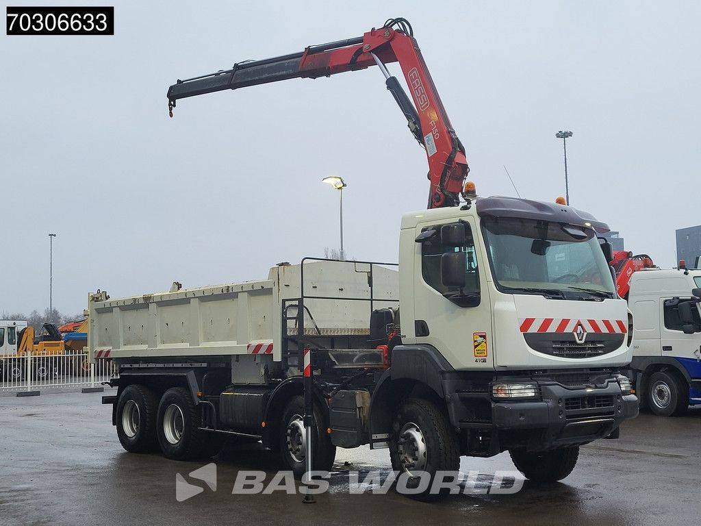 Renault Kerax Kerax 410 8X4 Fassi F150A22 Crane 2-way tipper Manual Big-Axle Steelsuspension