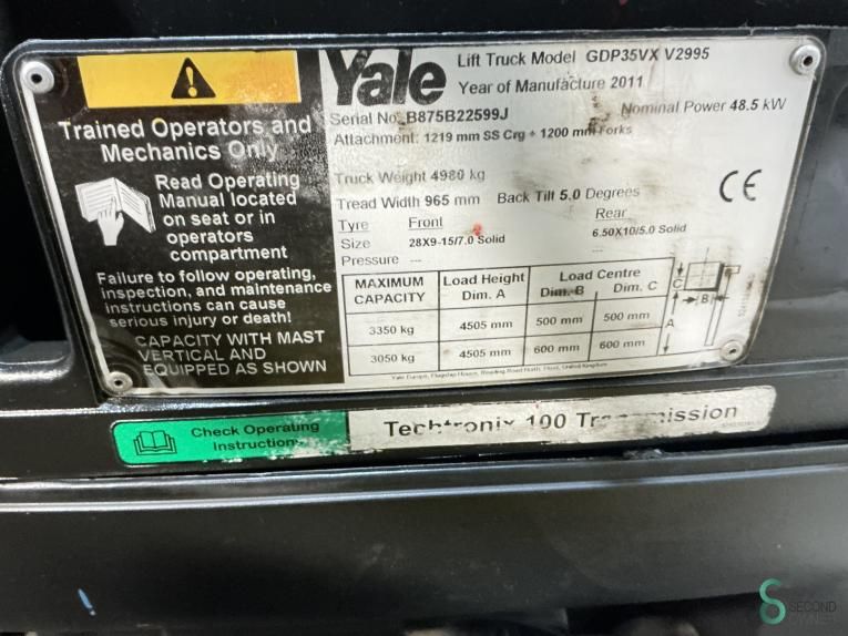 Gabelstapler Diesel Yale GDP 35VX 2011