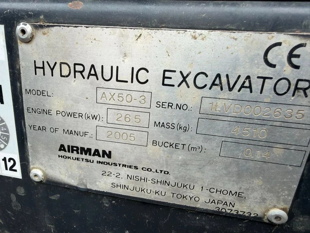 Hitachi AX50-3 Graafmachine