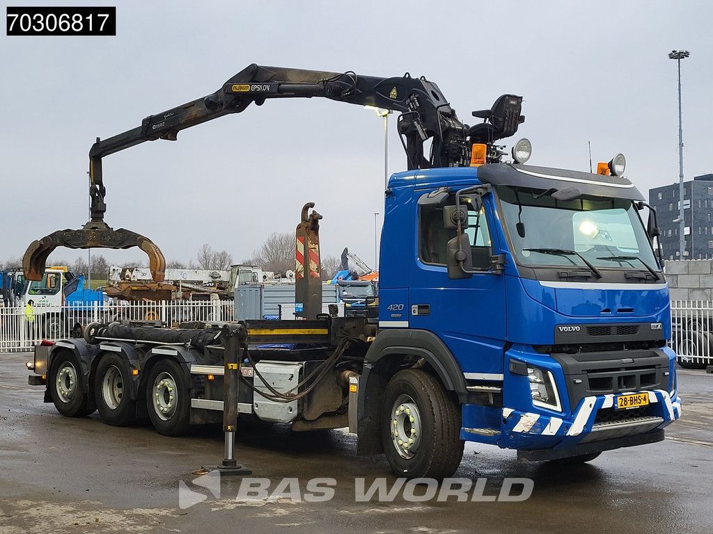 Volvo FMX 420 8X2 NL-Truck Palfinger Epsilon Q150Z Crane VDL S-25-6400 Lift+Steering axle VEB+