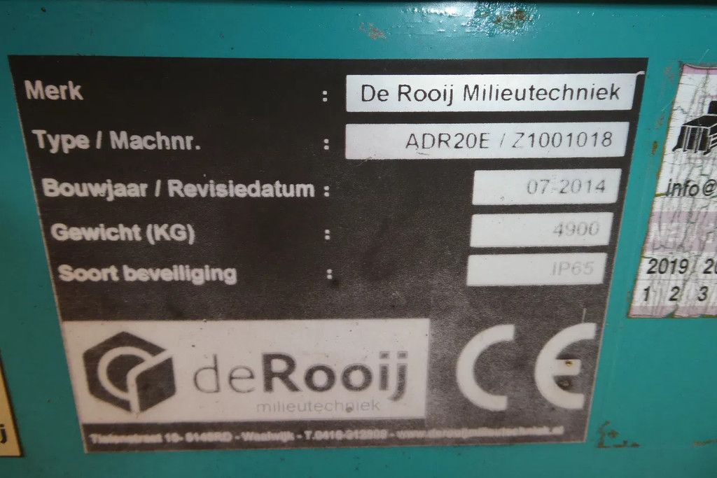 De Rooij ADR20E perscontainer