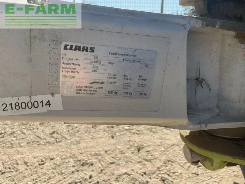 Claas faneuse volto 800 t