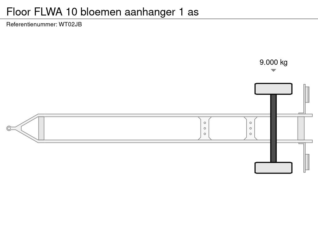 Floor FLWA 10 bloemen aanhanger 1 as